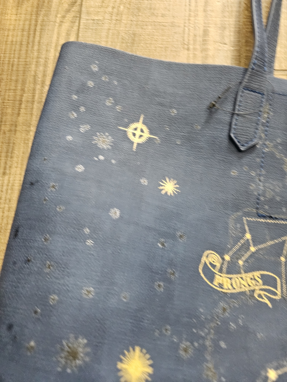 Harry Potter Marauders Map Constellations Tote Bag Blue Gold Kohls - Picture 3 of 13